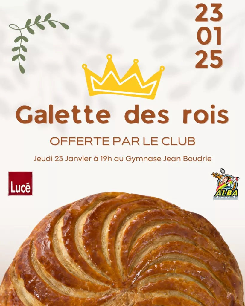 Affiche de la galette des rois organisé au club de Lucé